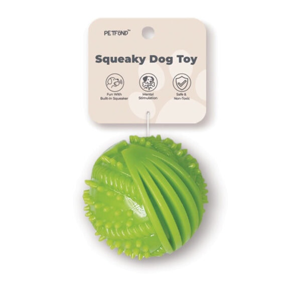 TPR Dog Squeaky Ball – Treat Dispensing & Dental Cleaning
