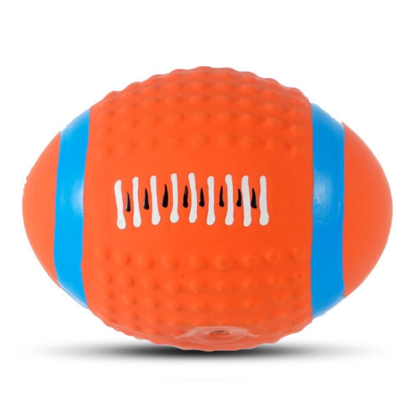 Latex Rugby squeaky dog toy