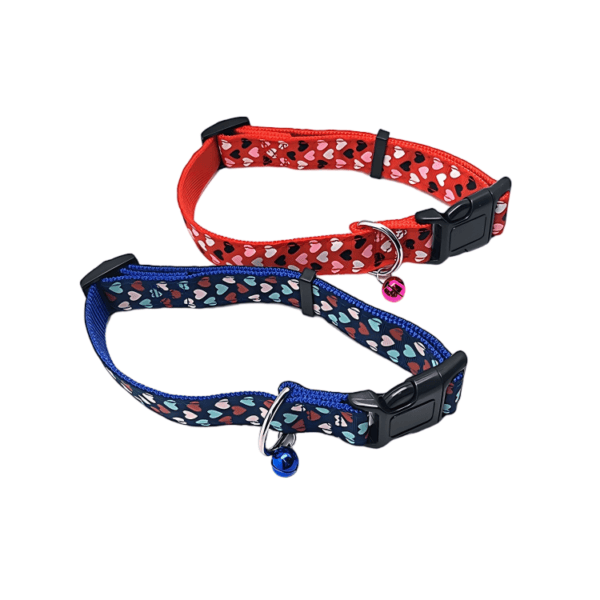Printed Fabric Overlay Dog Collar