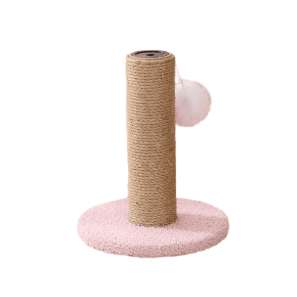 Mini Sisal Cat Scratching Post with Plush Ball Toy