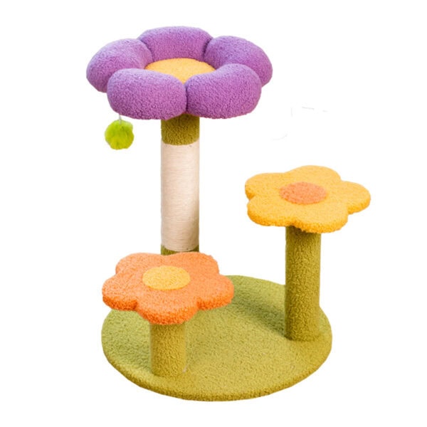 Multi-Level Flower Cat Tree with Sisal Post