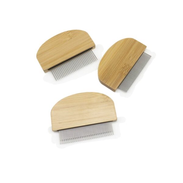 Bamboo Handle Pet Grooming Comb — Dense / Sparse / High & Low Teeth