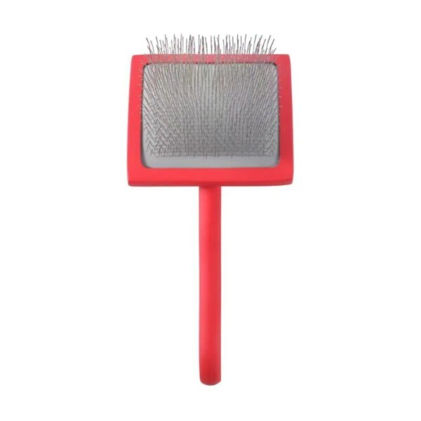 Long-pin slicker brush for long-hair pets-Plastic frame-Large