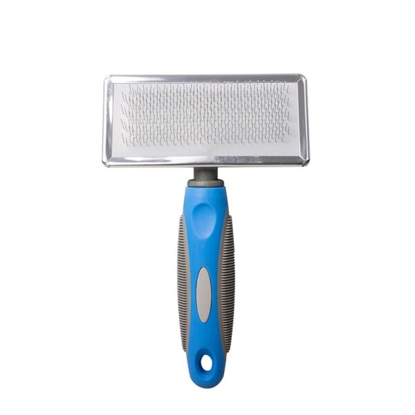 Soft grip slicker brush
