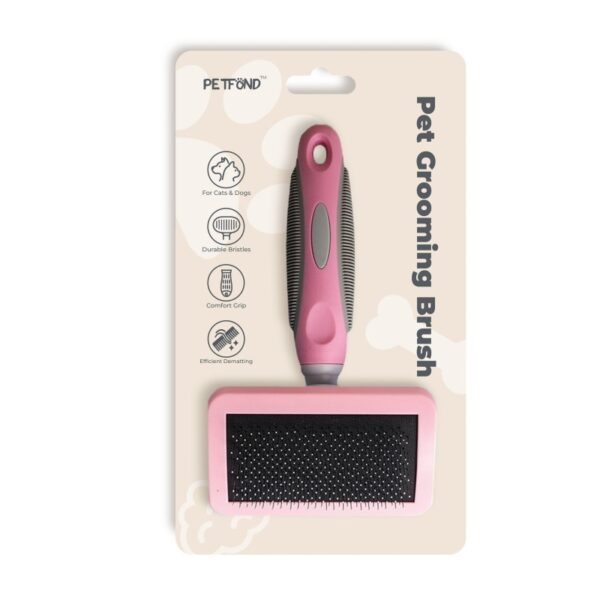 Soft grip slicker brush