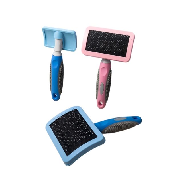 Soft grip slicker brush