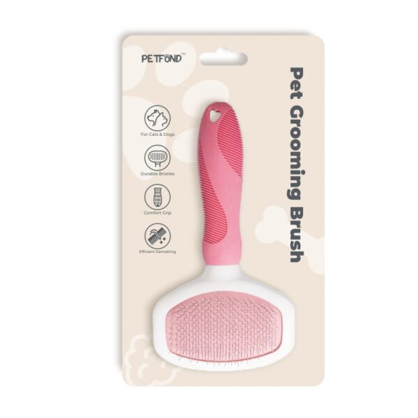 Soft grip slicker brush