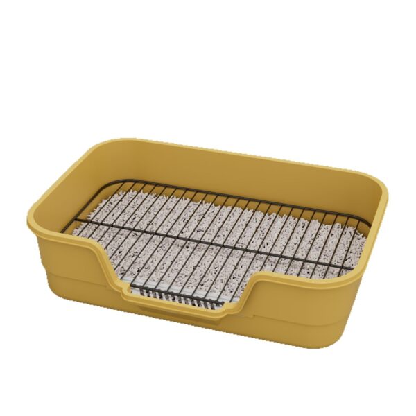 Golden-Rim High-Edge Potty with Snap-Tab Grate