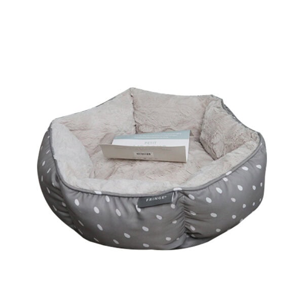 Polka-Dot Sherpa Donut Bed
