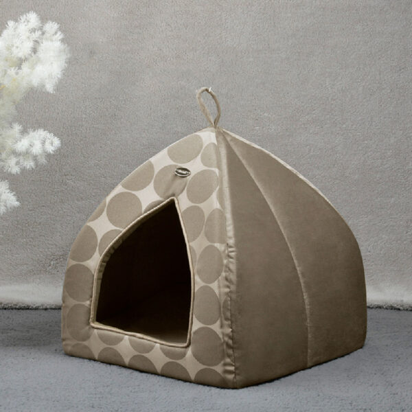 Boho Polka-Dot Cat Cave