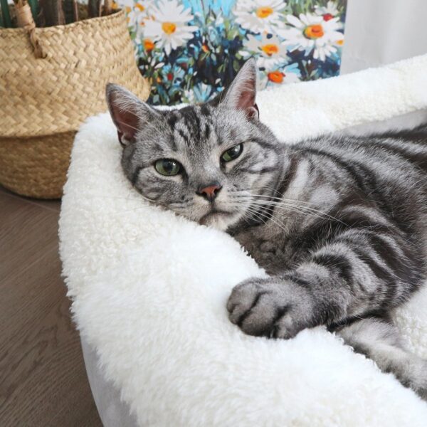 Reversible Sherpa & Velvet Bolster Bed