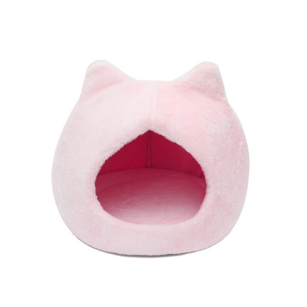 Cat-Ear Plush Cave Bed