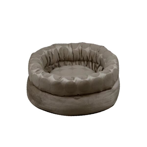 Polka-Dot Plush Donut Bed