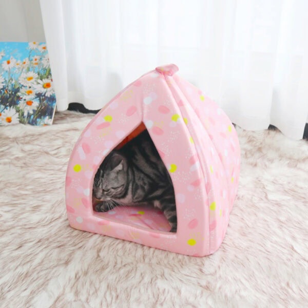 Polka Dot Cozy Pet Tent Bed