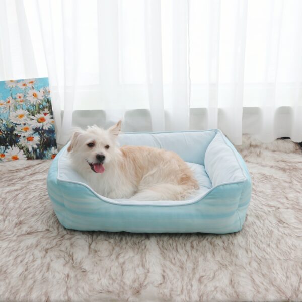 Striped Canvas Rectangular Bolster Bed