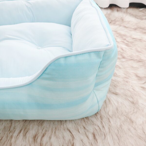 Striped Canvas Rectangular Bolster Bed