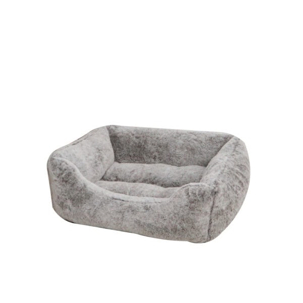 Plush Faux-Fur Bolster Bed