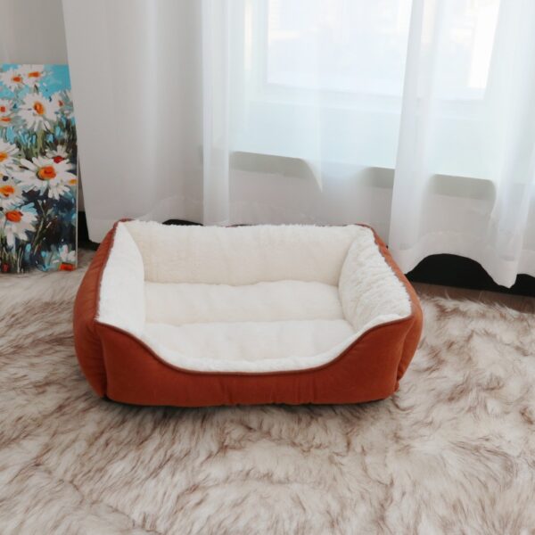 Corduroy Sherpa Bolster Bed