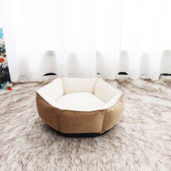Hexagonal Sherpa Corduroy Bolster Bed