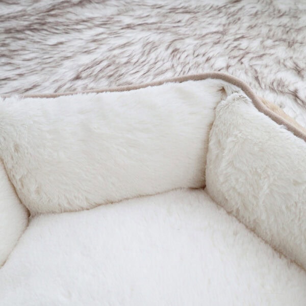 Hexagonal Sherpa Corduroy Bolster Bed