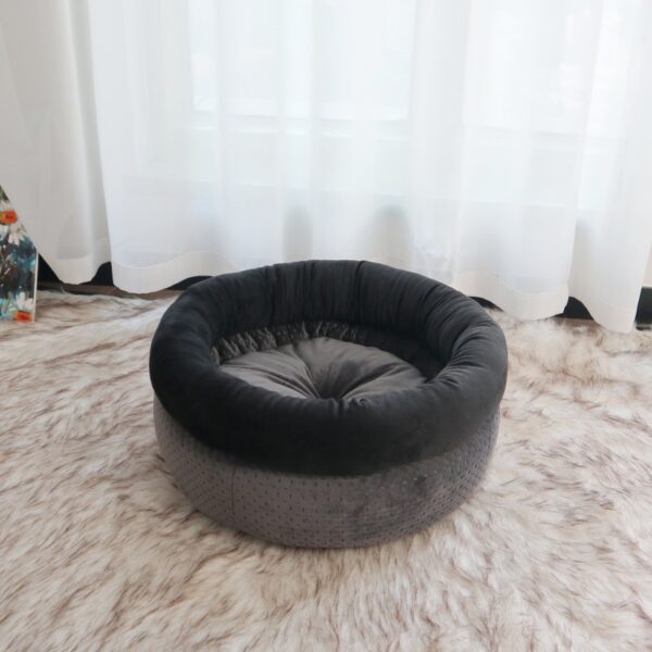 Double-Layer Velvet Donut Bed