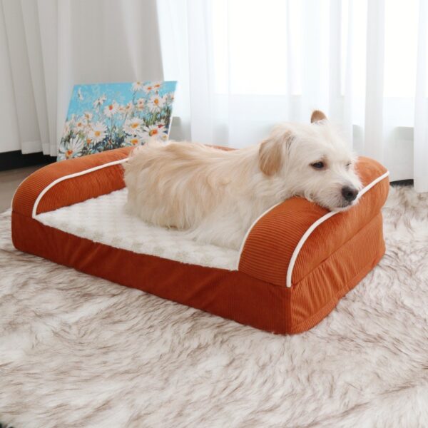 Corduroy Sherpa Bolster Lounger