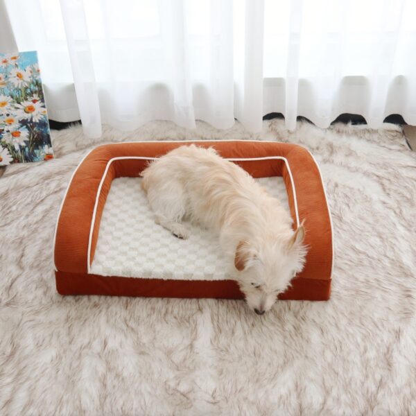 Corduroy Sherpa Bolster Lounger