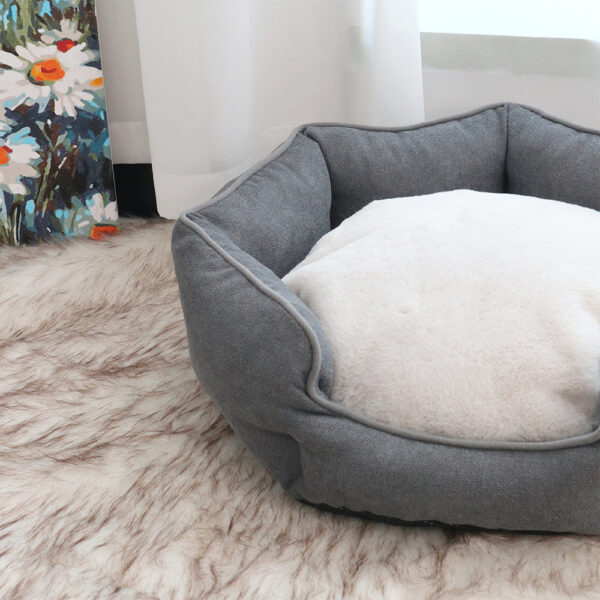 Charcoal Hexagonal Bolster Bed