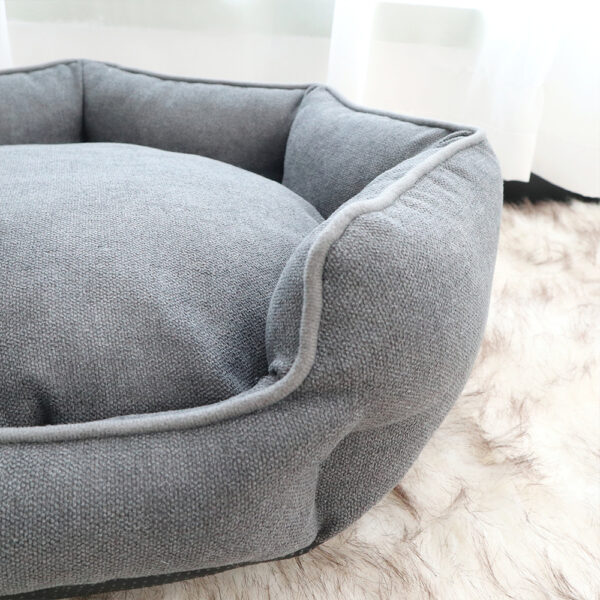 Charcoal Hexagonal Bolster Bed