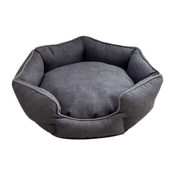 Charcoal Hexagonal Bolster Bed