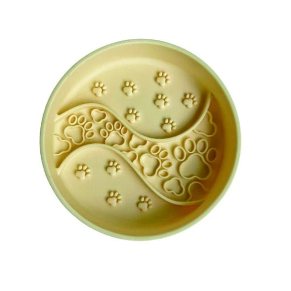 Round Paw & Swirl Textured Lick Mat with Suction Base