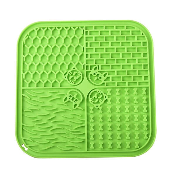 Square Multi-Zone Slow Licking Pet Treat Mat