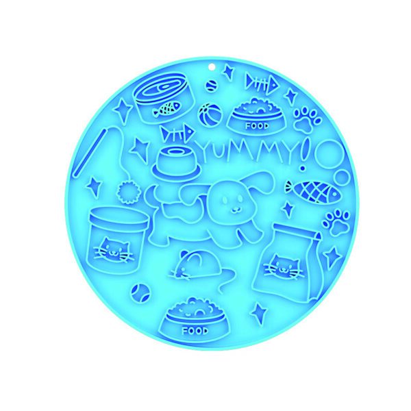 Round Yummy Pattern Enrichment Lick Mat
