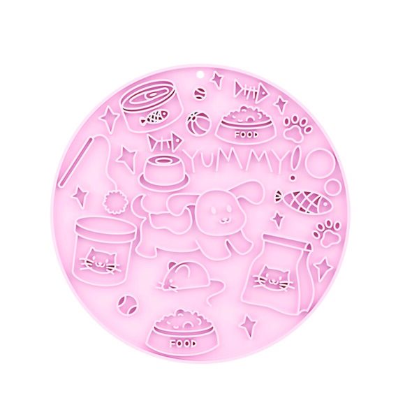 Round Yummy Pattern Enrichment Lick Mat