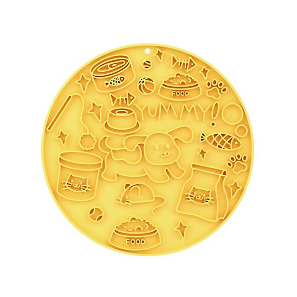 Round Yummy Pattern Enrichment Lick Mat