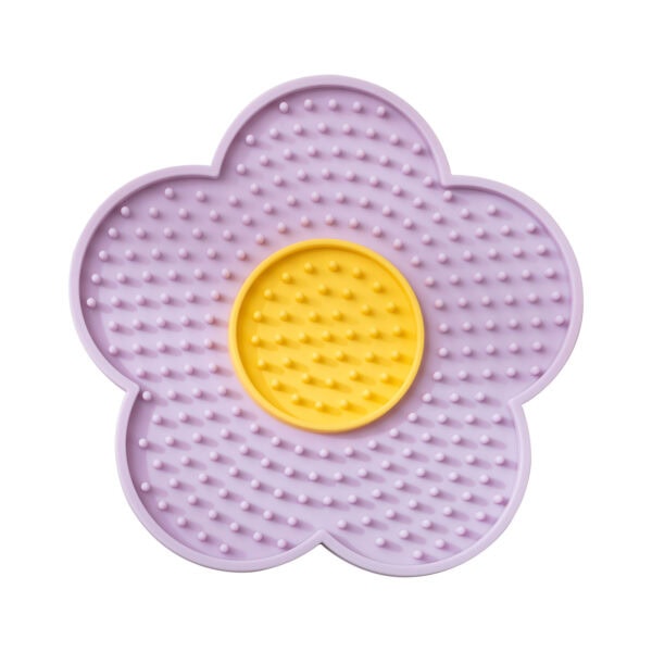 Flower-Shaped Dual-Texture Pet Lick Mat