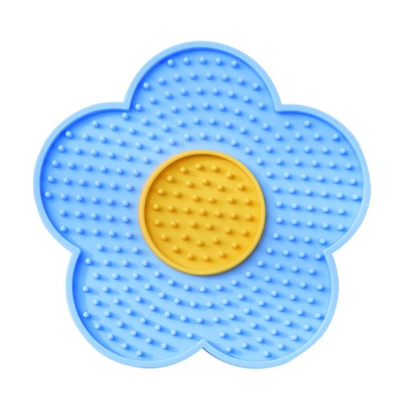 Flower-Shaped Dual-Texture Pet Lick Mat