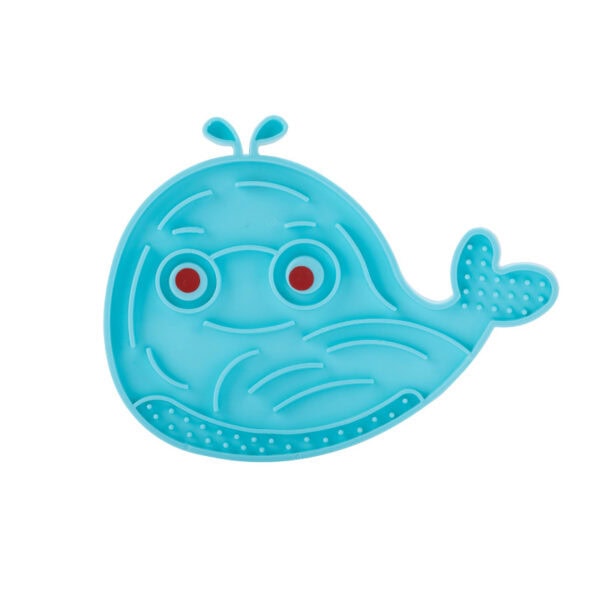 Whale-Shaped Pet Lick Mat with Smile Face