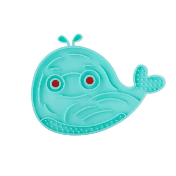 Whale-Shaped Pet Lick Mat with Smile Face