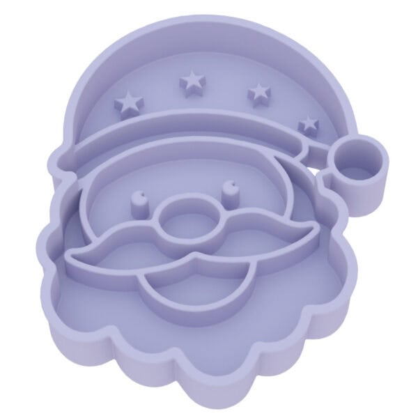 Santa Face-Shaped Pet Lick Mat