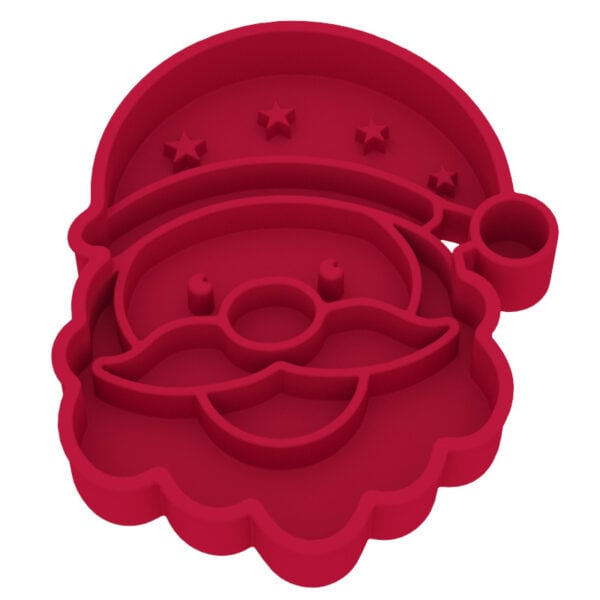 Santa Face-Shaped Pet Lick Mat