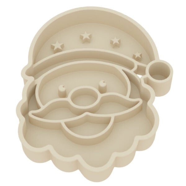Santa Face-Shaped Pet Lick Mat
