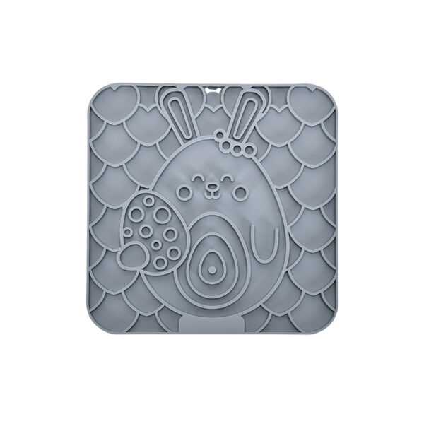 Square Bunny Character Slow Lick Mat