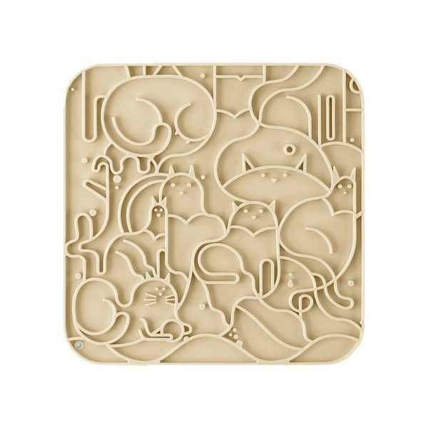Cat Silhouette Mixed Relief Lick Mat