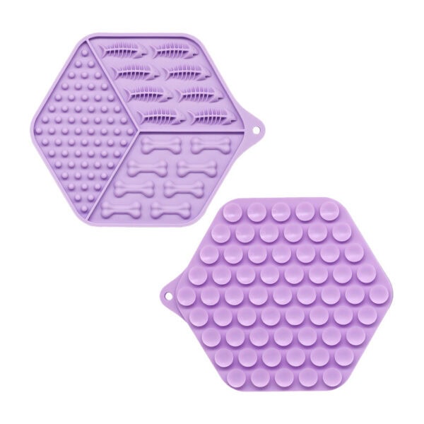 Hexagon Texture Lick Mat