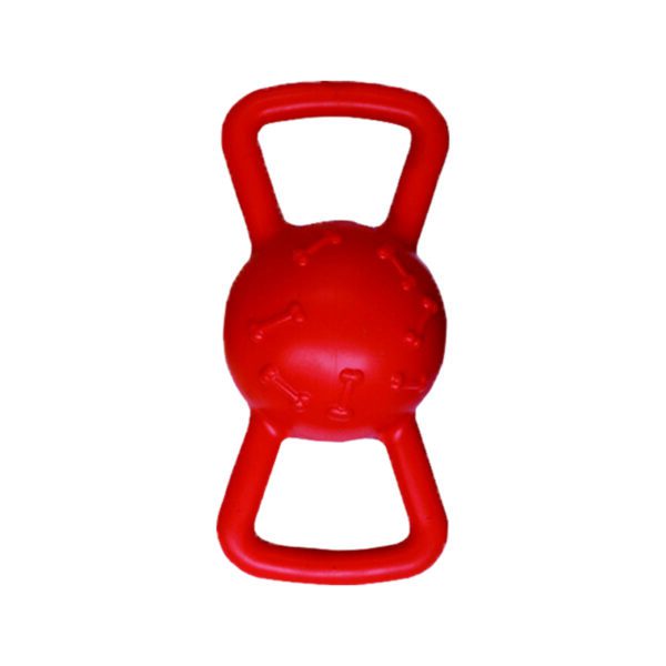 Double Handle Tug Squeaky Ball Dog Toy