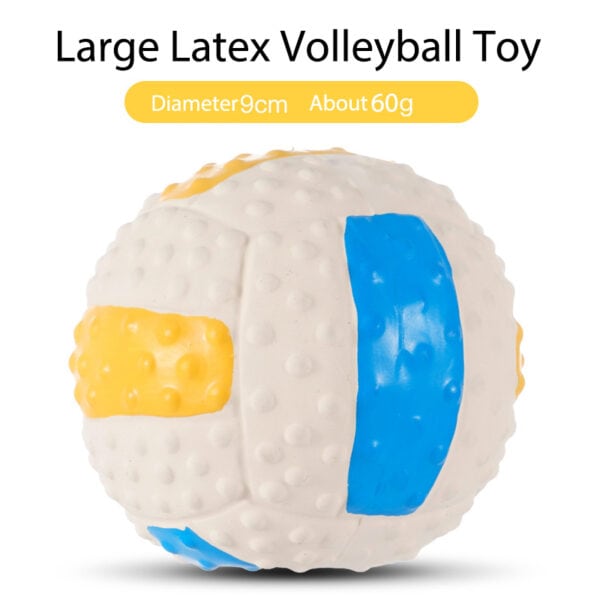 Latex Volleyball squeaky dog toy
