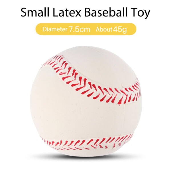 Latex Baseball squeaky dog toy