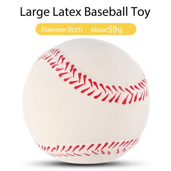 Latex Baseball squeaky dog toy