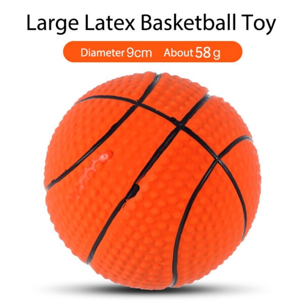 Latex Basketball squeaky dog toy